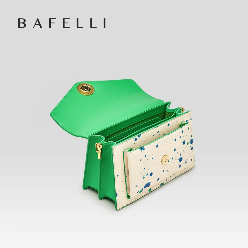 Sac à Rabat Femme Cuir Véritable Motif Floral Fermeture Cadenas Bandoulière – CLEVI Paris
