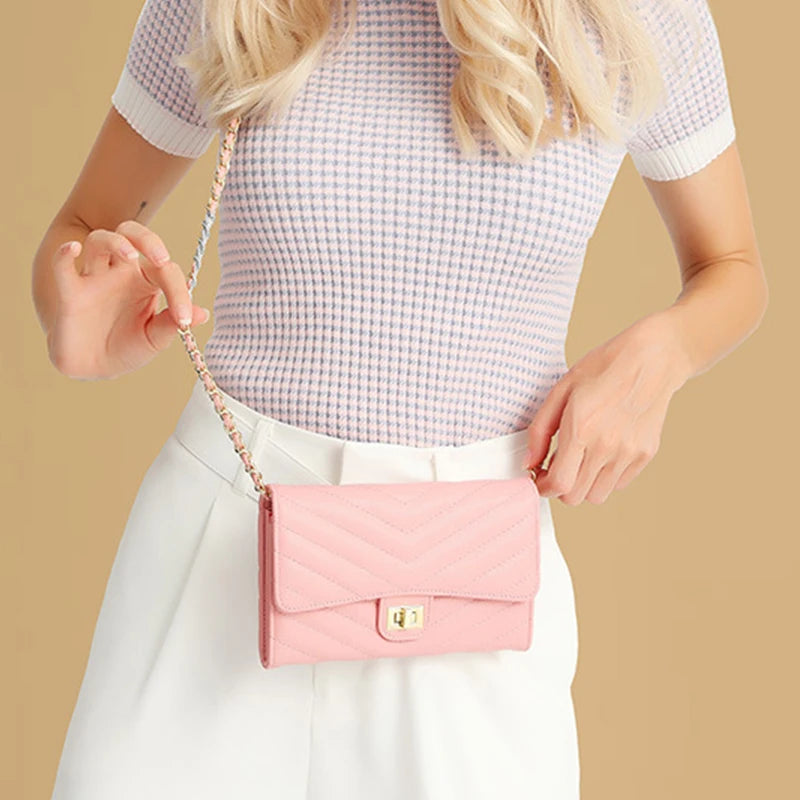Sac Bandoulière Femme Motif V Grande Capacité 6 Coloris Poche Zipée – CLEVI Paris