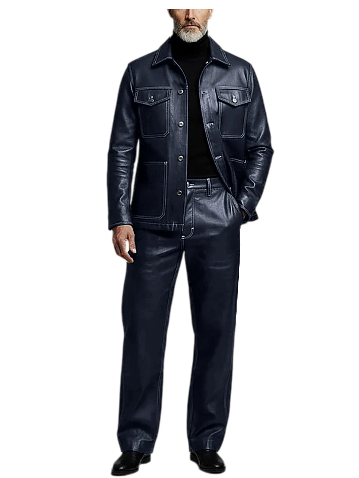 Ensemble Cuir PU Homme 2 Pièces – CLEVI Paris