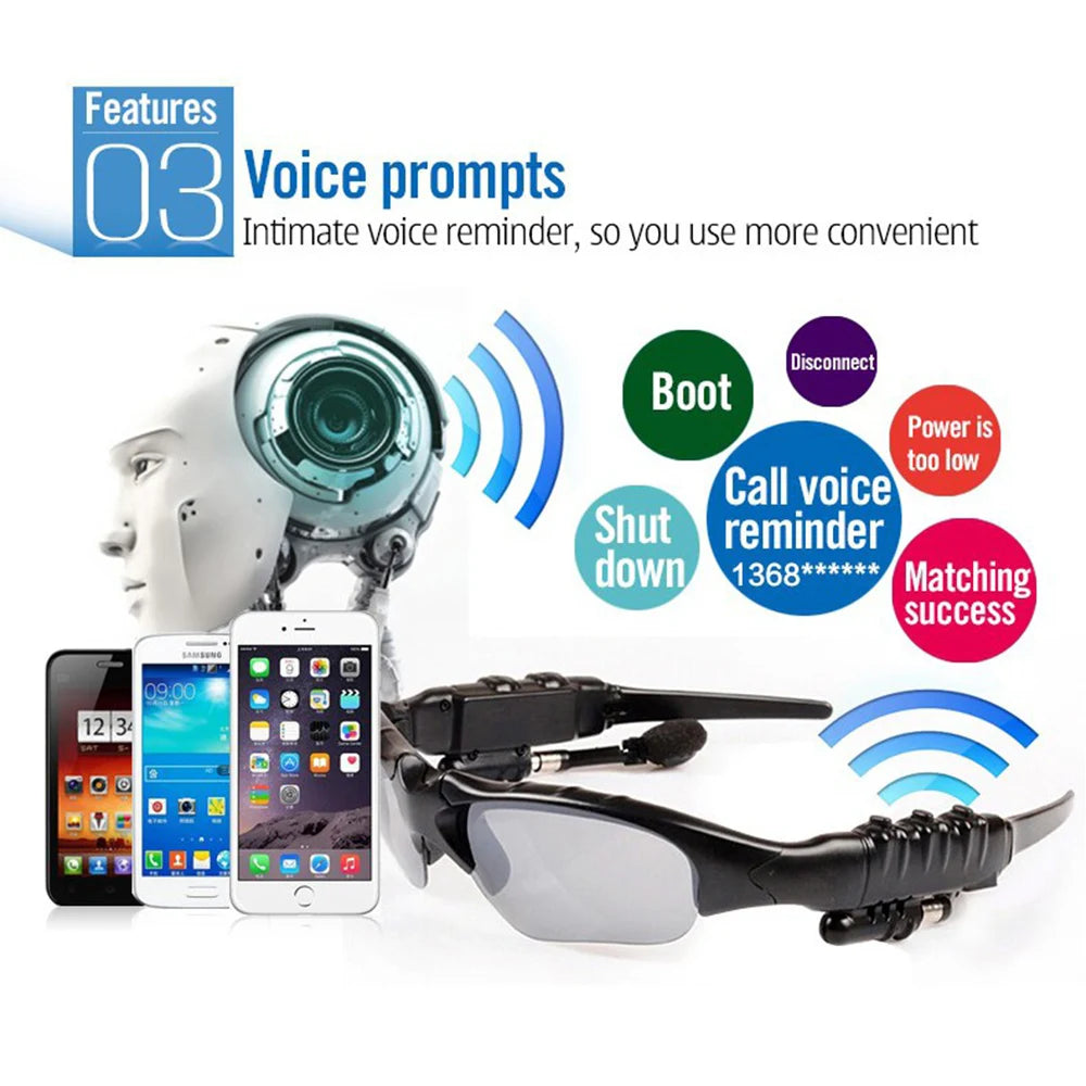 Lunettes Bluetooth Smart Audio – Casque Intégré & Protection UV Polarisée