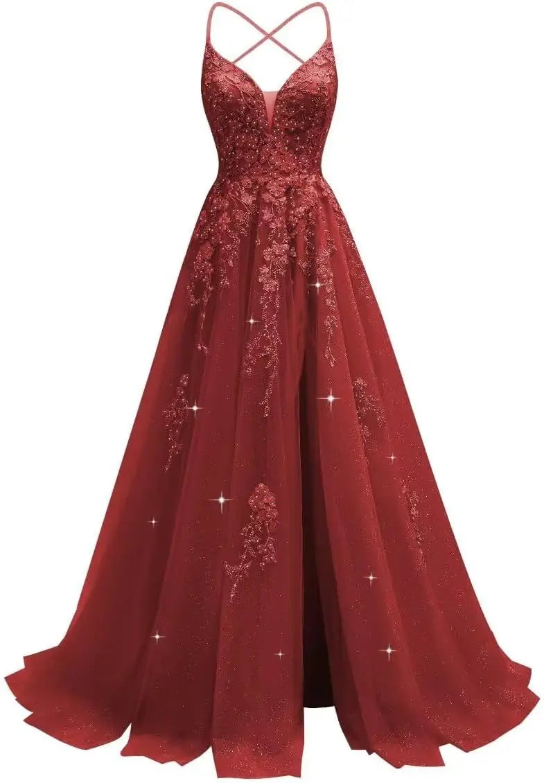 Robe de mariée en tulle ligne A col V – CLEVI Paris