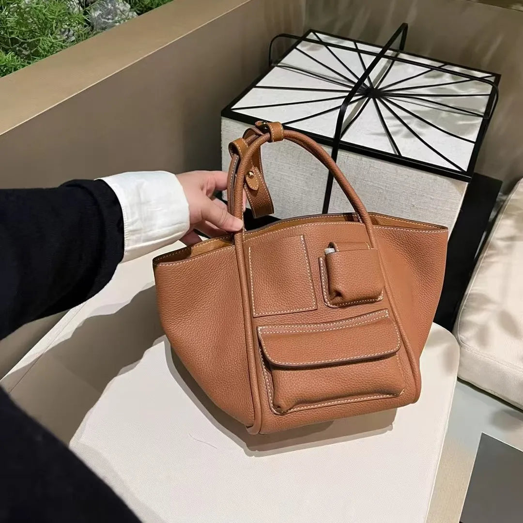 Sac Seau Cuir Bovin Première Couche Femme Double Usage 6 Coloris – CLEVI Paris