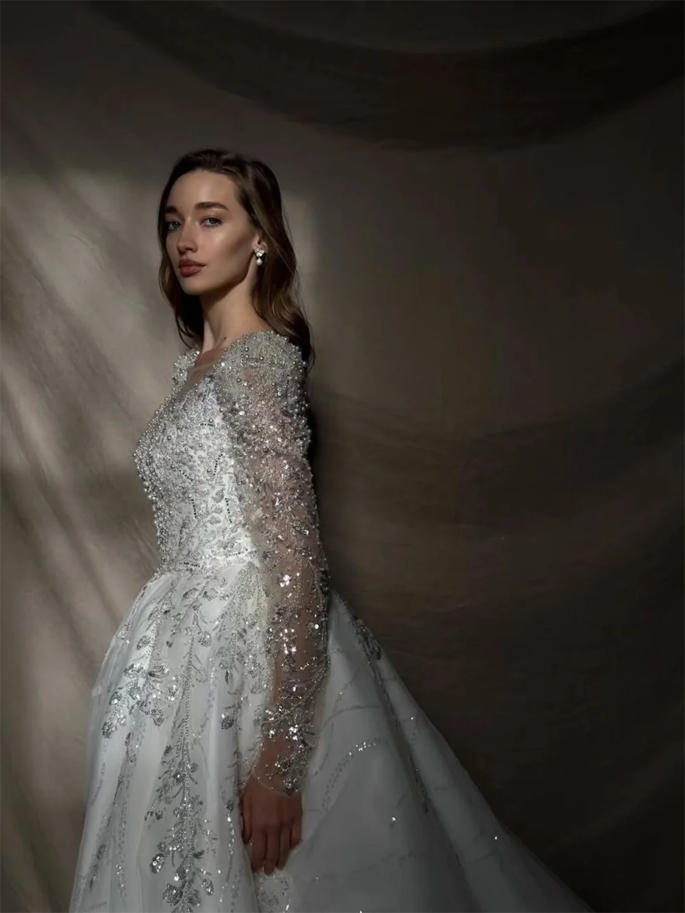 Robe de mariée bohème en mousseline – CLEVI Paris