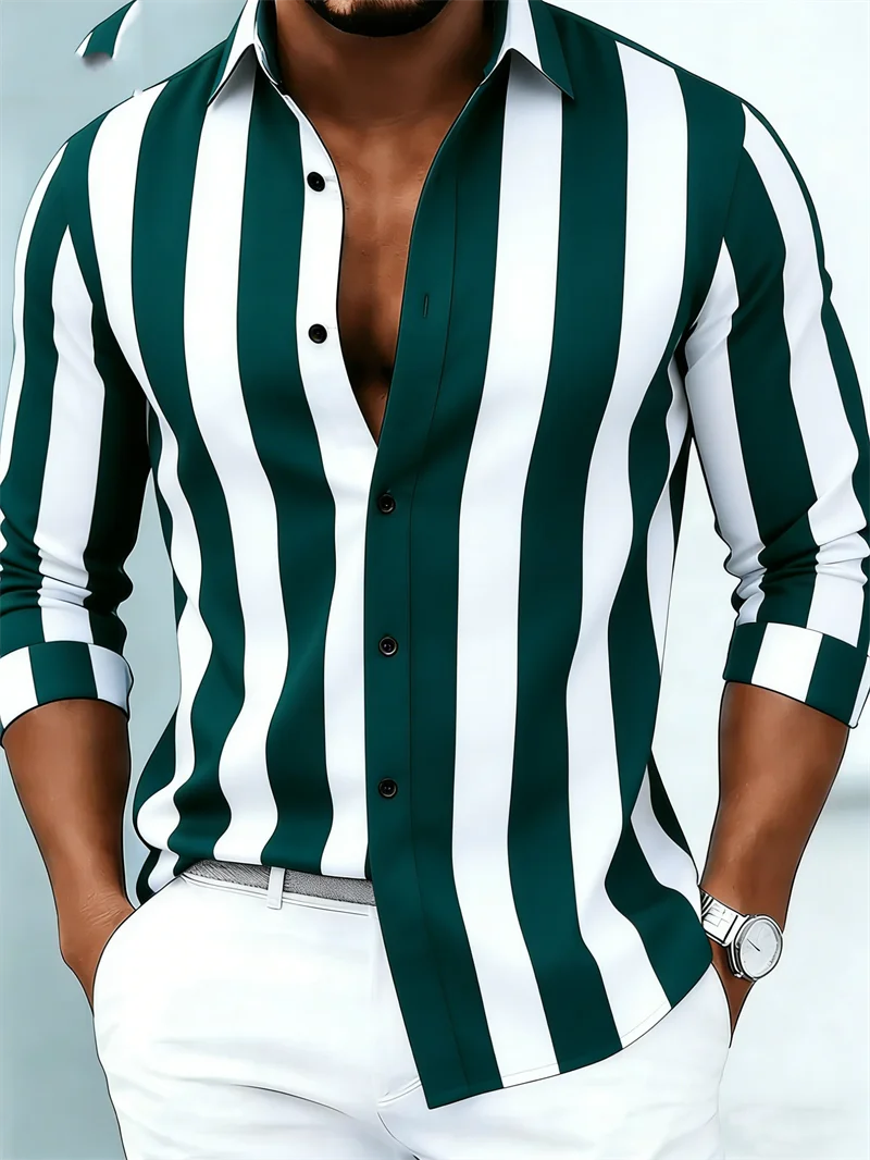 Chemise rayée 3D homme – CLEVI Paris