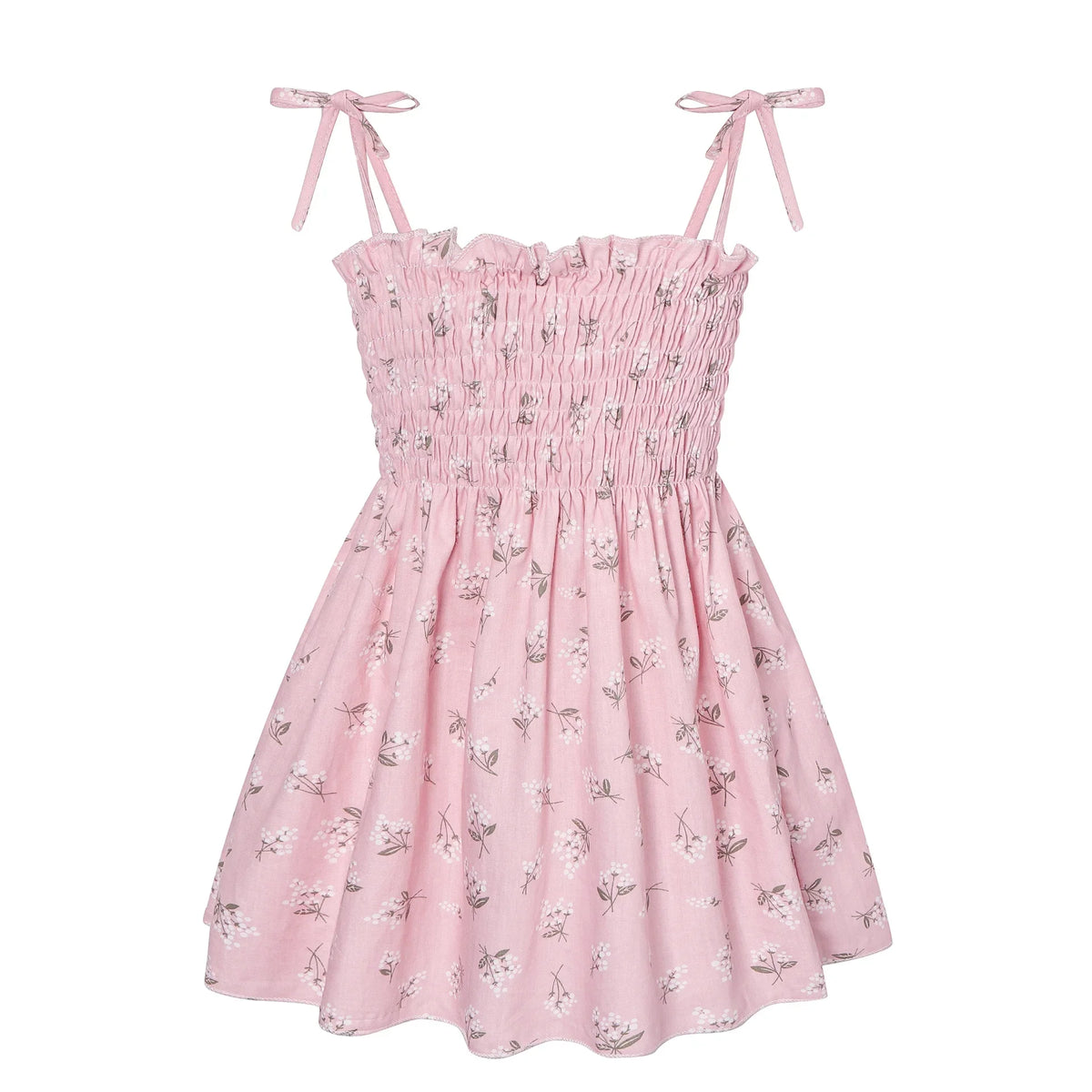 Robe fille d’été à motif floral – CLEVI Paris