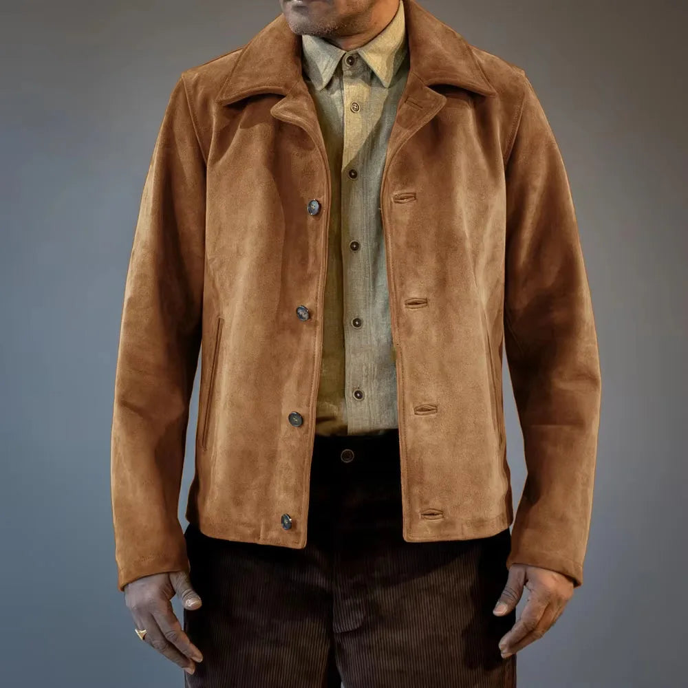 Veste effet daim vintage homme – CLEVI Paris