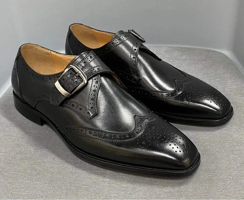Chaussures homme en cuir à boucle brogue – CLEVI Paris