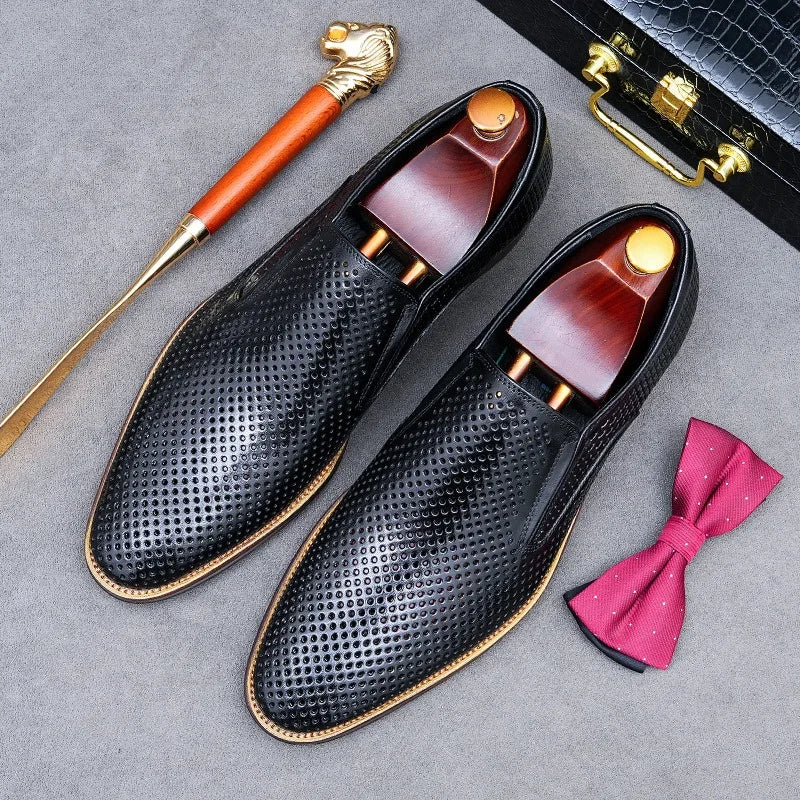 Richelieus Cuir Ajourés Homme Casual Business – CLEVI Paris