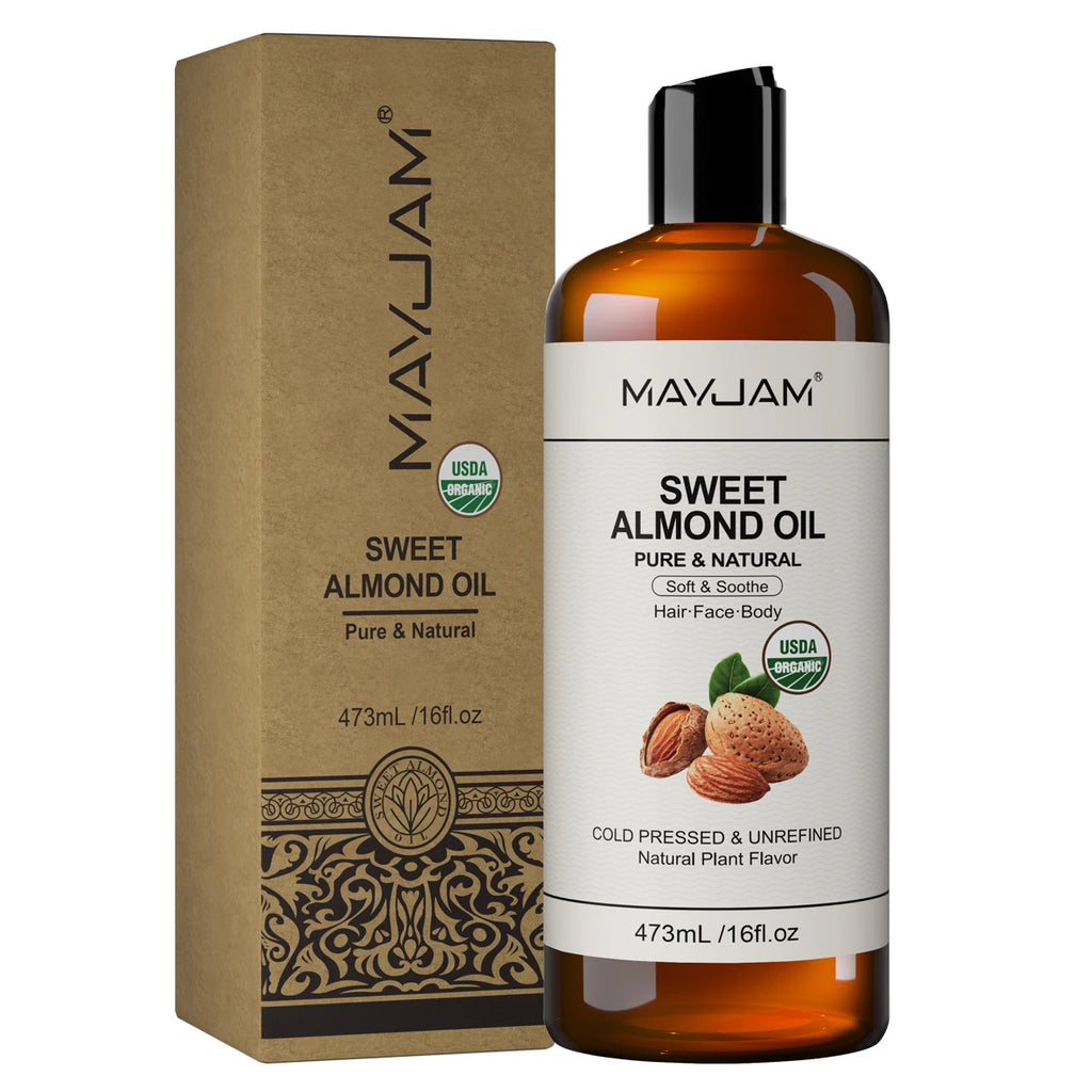 Huiles Végétales Pures MAYJAM 473ml – Argan, Jojoba, Coco, Amande Douce & Plus – CLEVI Paris