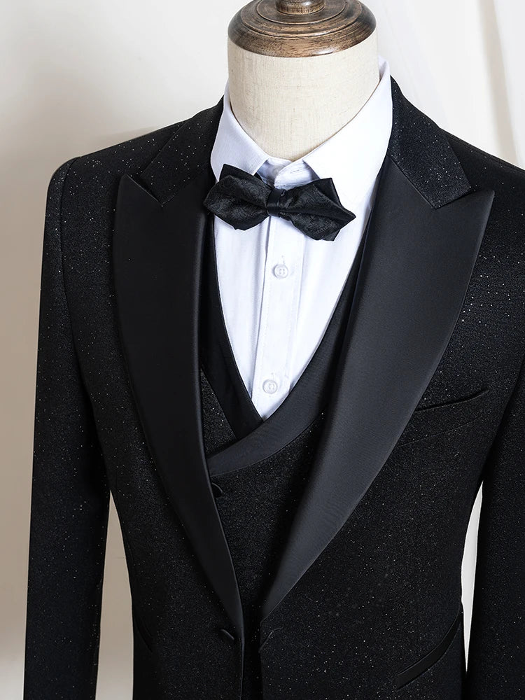 Costume homme noir 3 pièces – CLEVI Paris