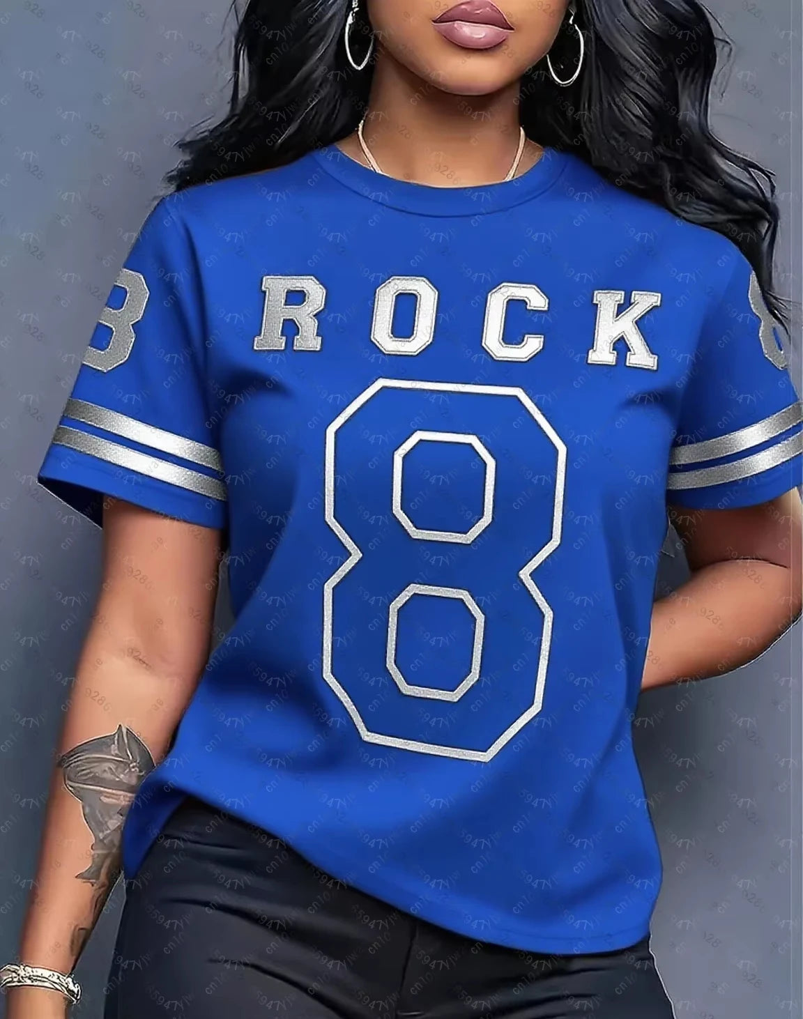 T-Shirt Femme Streetwear Imprimé Graphique Rock – CLEVI Paris
