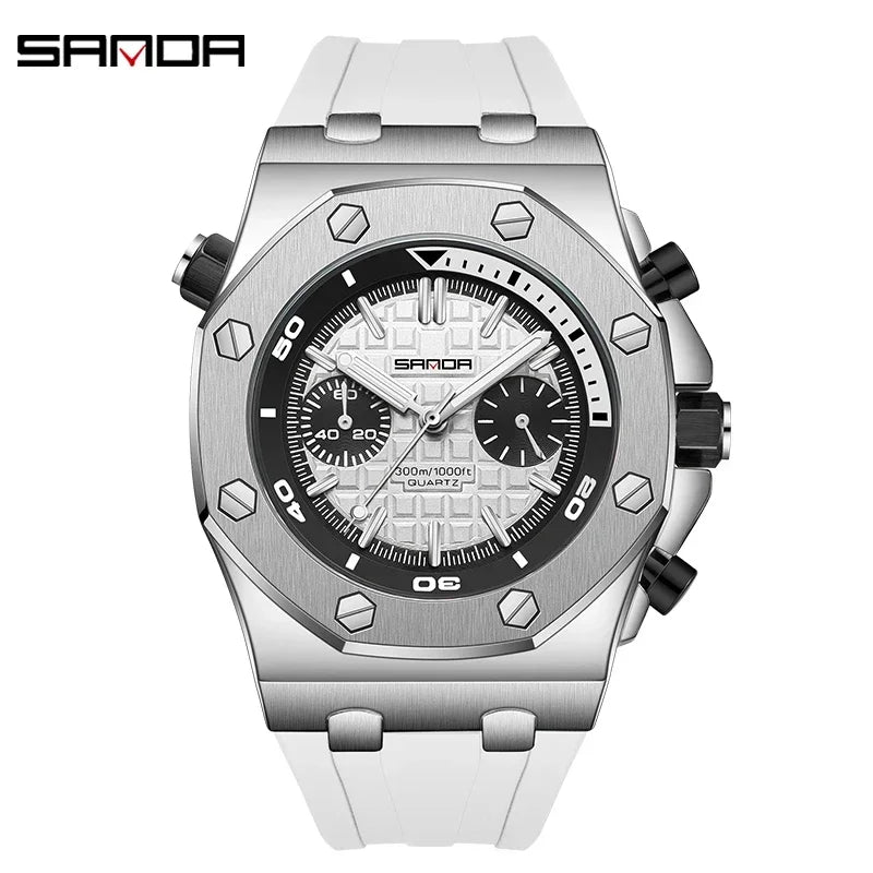 Montre Militaire Double Affichage SANDA 7027 Homme PU – CLEVI Paris