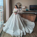Robe de mariée en tulle robe de bal à col rond – CLEVI Paris