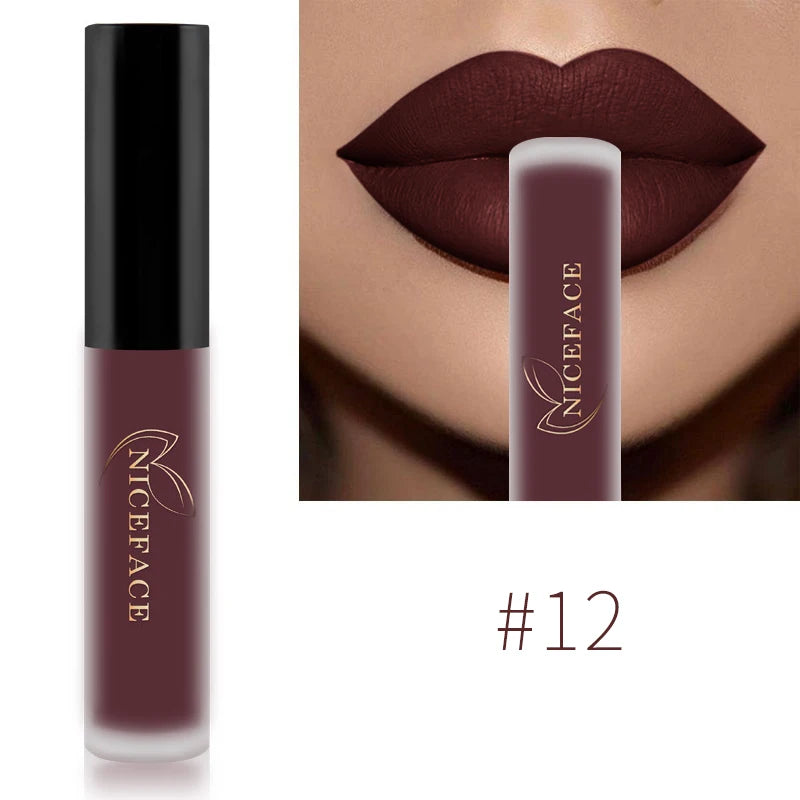 Rouge à Lèvres Liquide Mat Velours QiBest 21 Teintes – CLEVI Paris