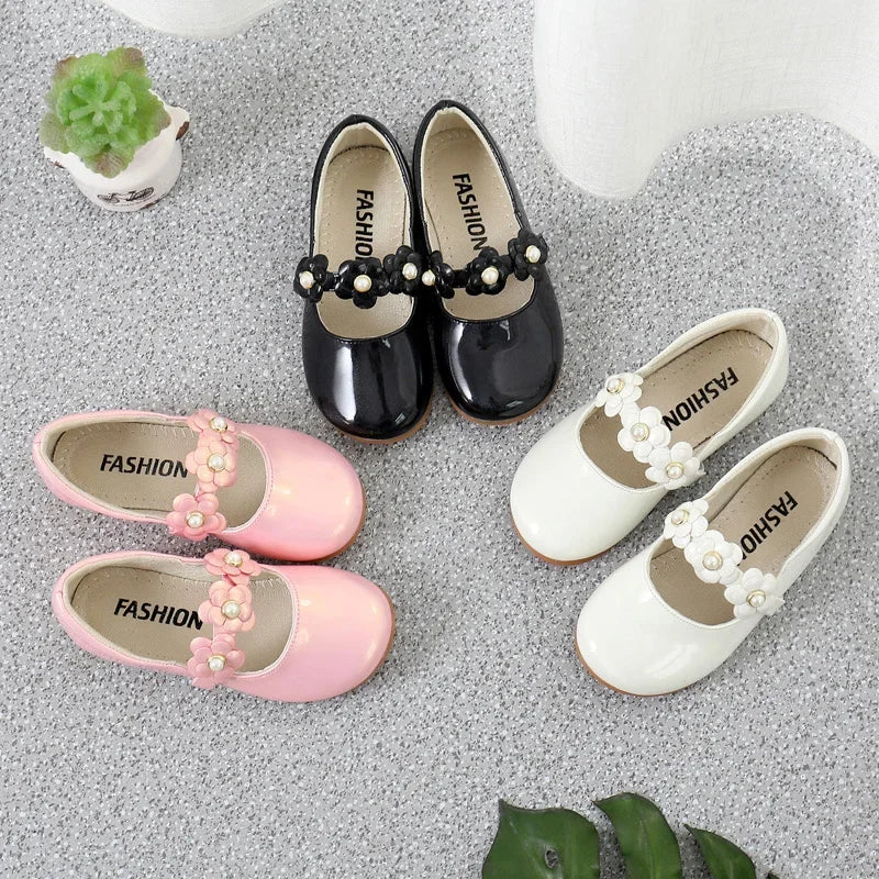 Chaussures plates fille à fleurs – CLEVI Paris