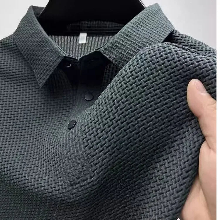 Polo Homme Ice Silk Ajourné Manches Courtes Respirant Business Casual Été Multi-Couleurs M-5XL – CLEVI Paris