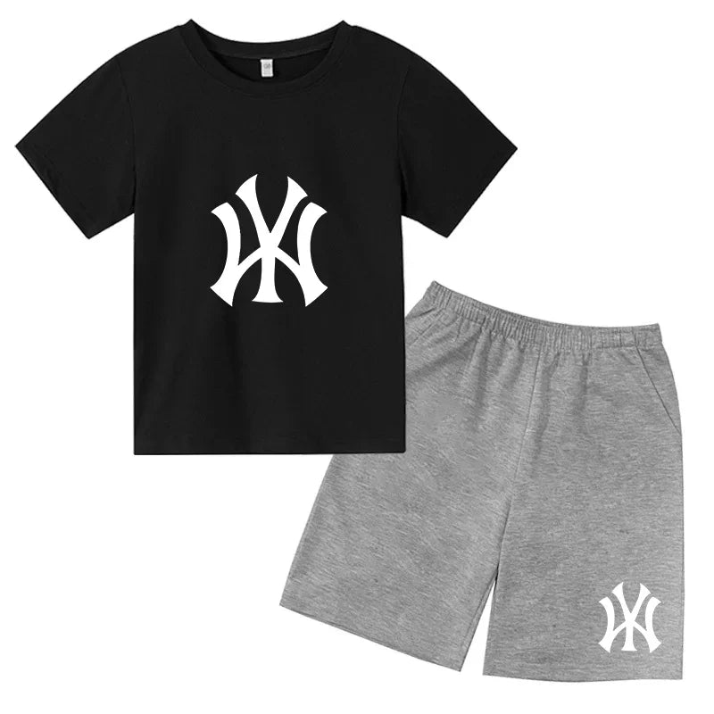 Ensemble enfant T-shirt à lettres et short – CLEVI Paris