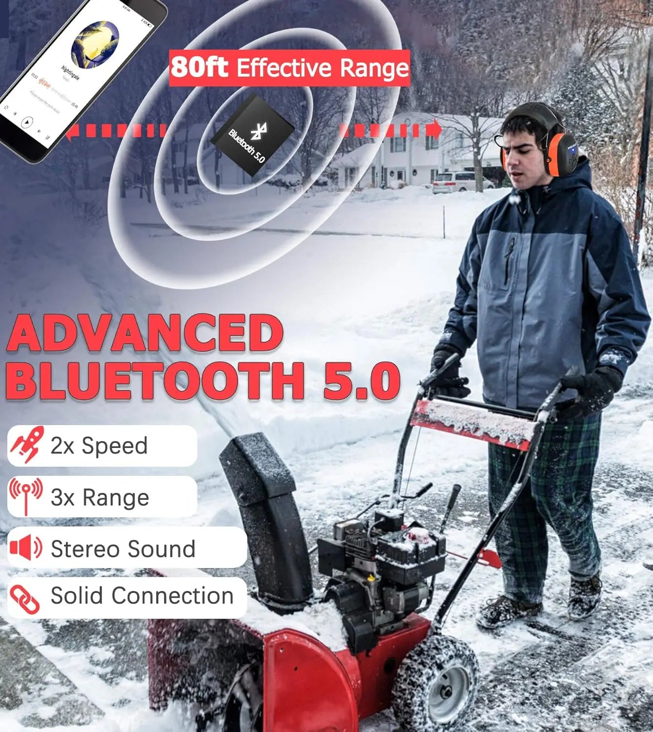 Casque Anti-Bruit PROHEAR Bluetooth 5.0 NRR 25dB 40h – CLEVI Paris