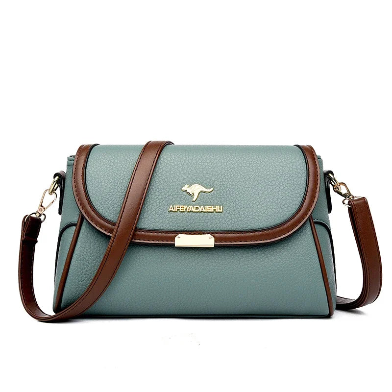 Sac À Main Femme Vanderwah Cuir Lychée Rabat 27x17cm Bandoulière – CLEVI Paris