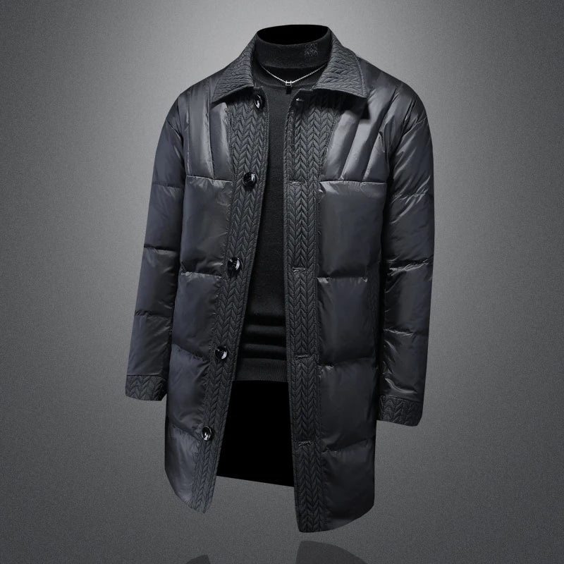 Manteau homme matelassé en duvet à boutons – CLEVI Paris