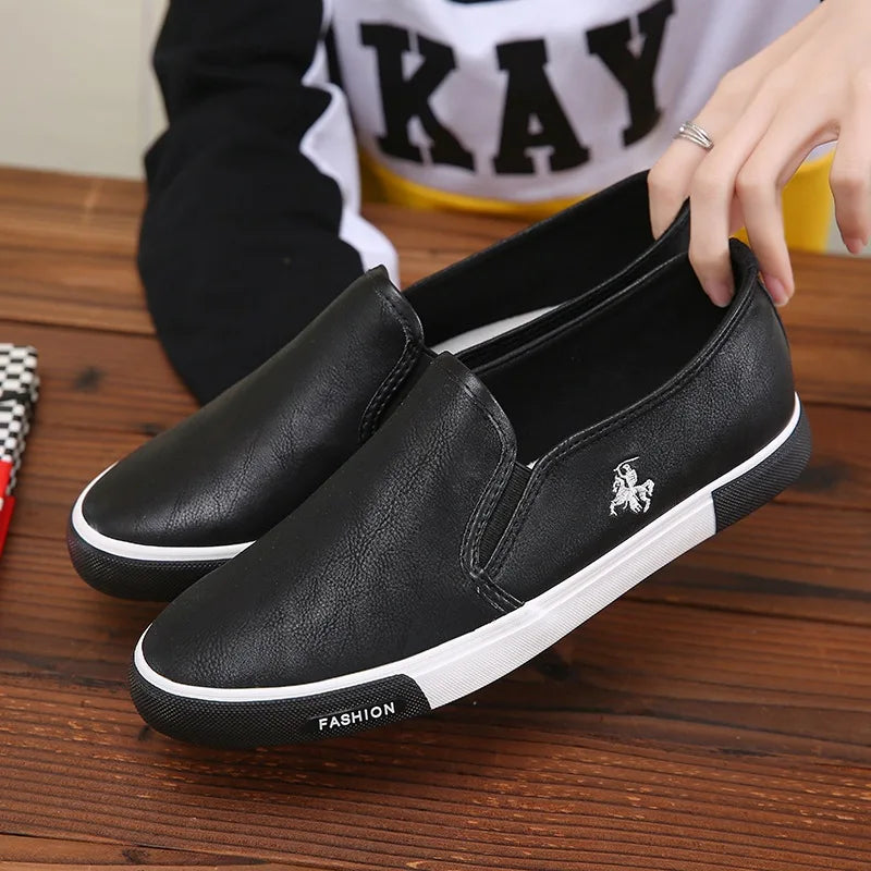Loafers Cuir PU Impérméable Homme Marron Noir Blanc – CLEVI Paris