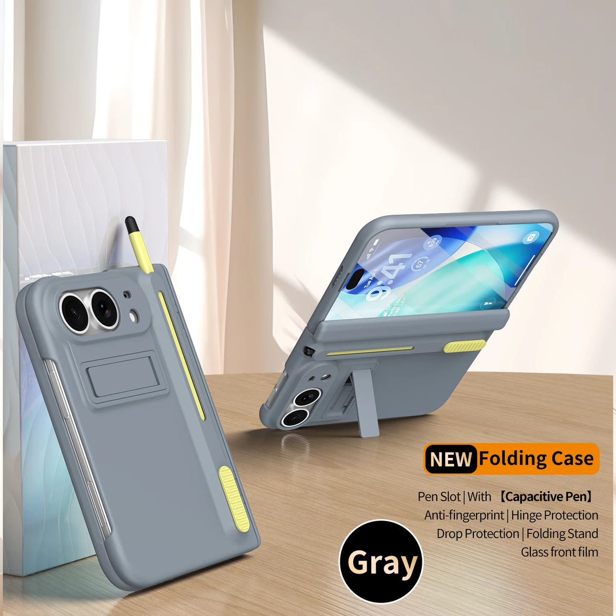 Étui iPhone Duo avec support et charnière – CLEVI Paris