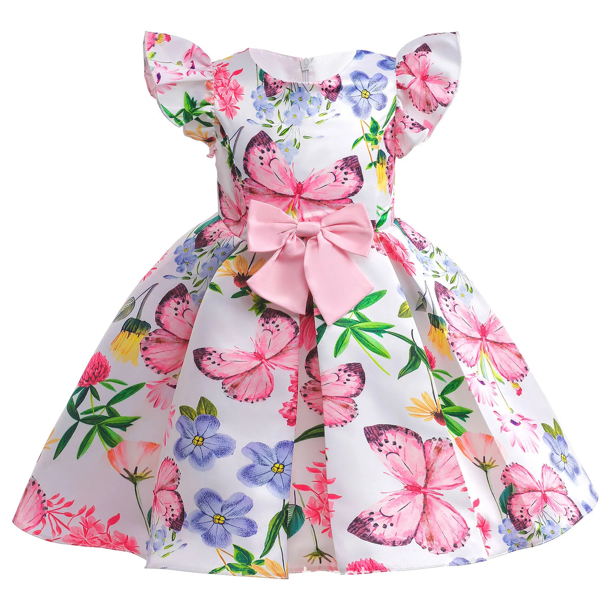 Robe cérémonie fille à motifs floraux – CLEVI Paris