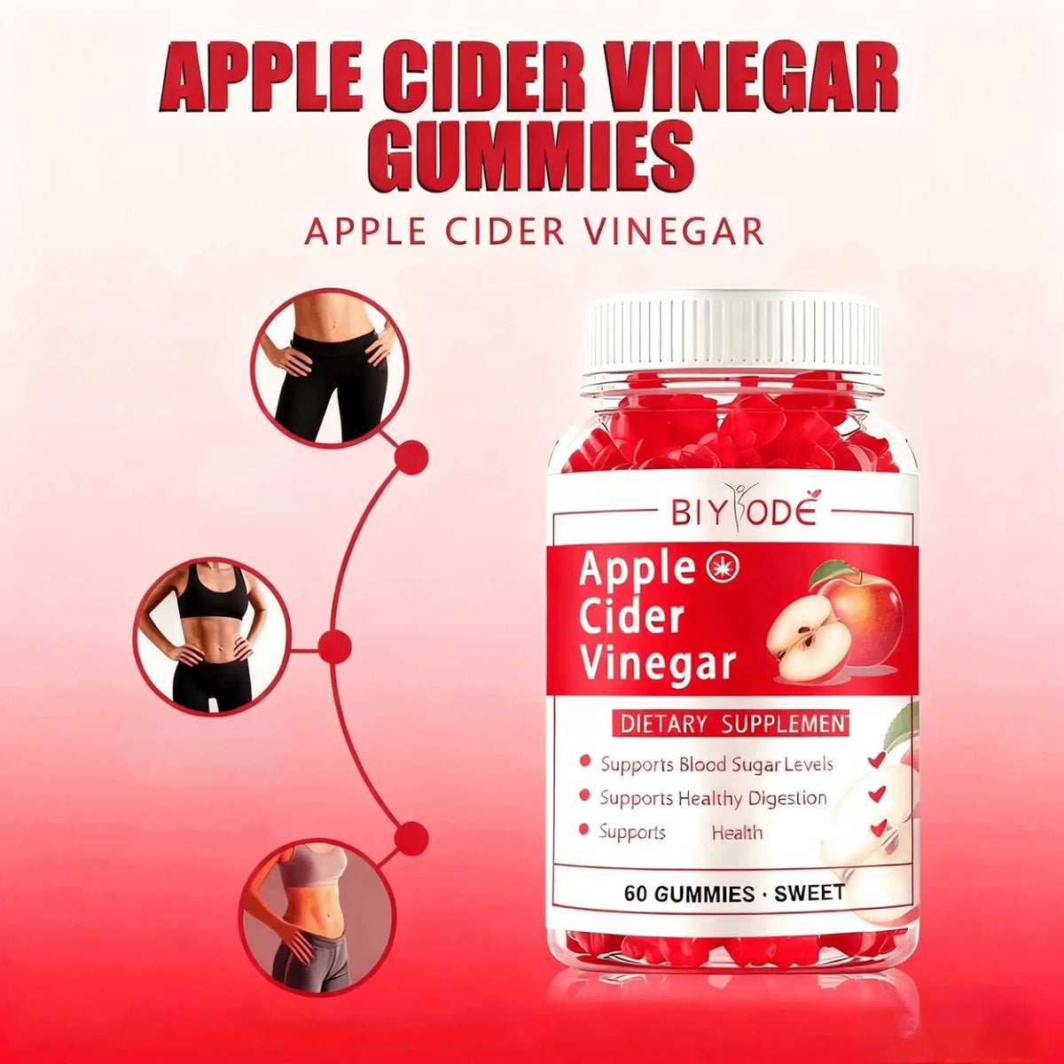 Vinaigre de cidre et B12, 60 gommes – CLEVI Paris