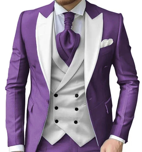 Costume homme 3 pièces polyester-viscose – CLEVI Paris