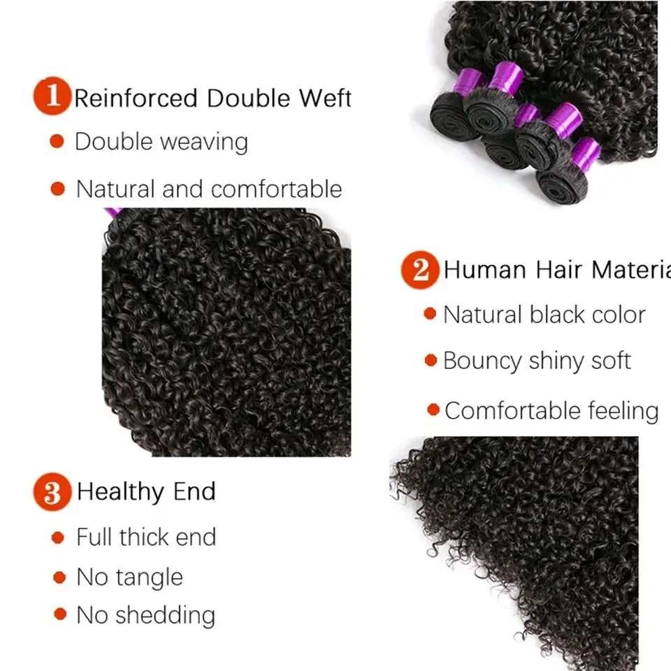 Bundles Deep Wave Jerry Curl Cheveux Humains Brésiliens Remy – CLEVI Paris