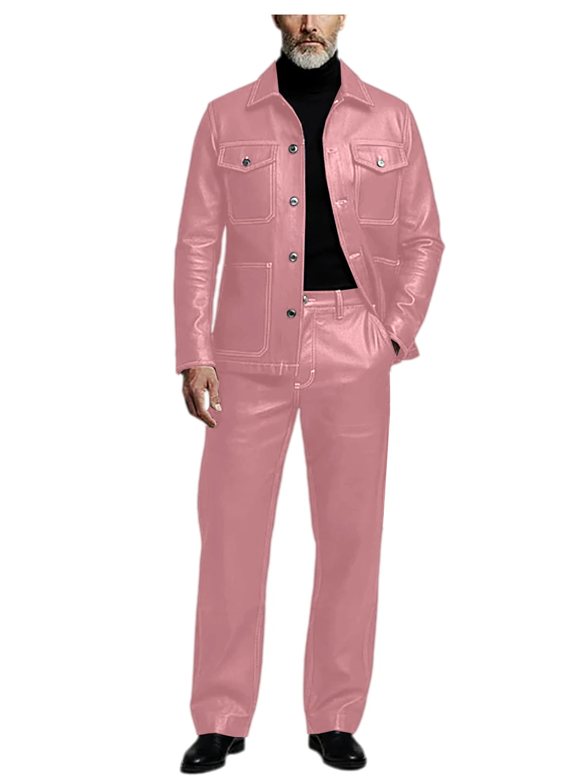 Ensemble Cuir PU Homme 2 Pièces – CLEVI Paris