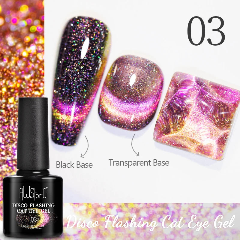 Vernis Gel UV Cat Eye AWStorG 7,5ml Semi-Permanent – CLEVI Paris