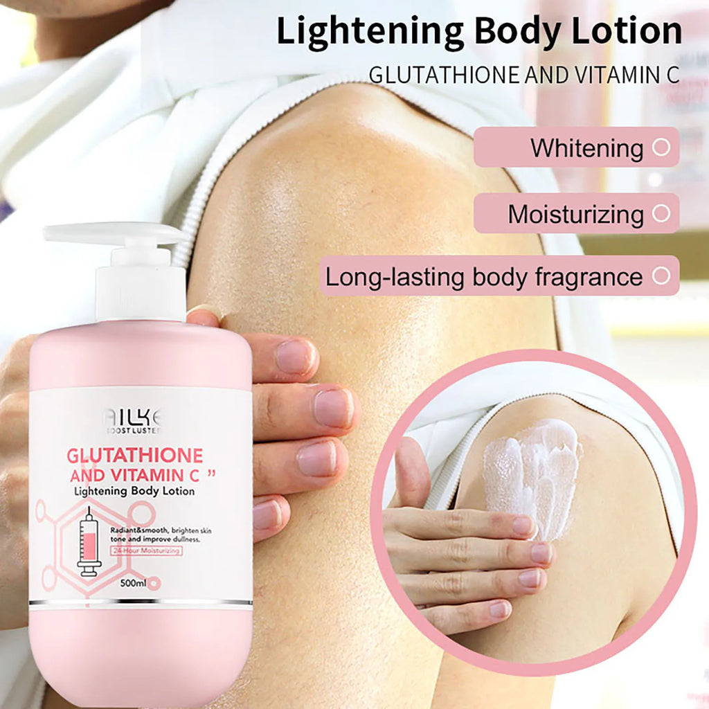 Lotion Corps Éclaircissante AILKE Vitamine C & Glutathion – Teint Uniforme & Éclat – CLEVI Paris