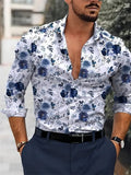 Chemise homme imprimée à manches longues – CLEVI Paris