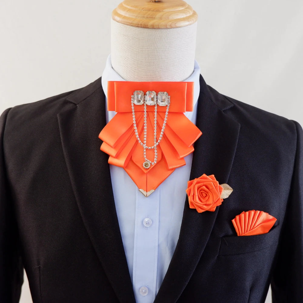 Ensemble nœud papillon 3 pièces, broche et fleurs – CLEVI Paris