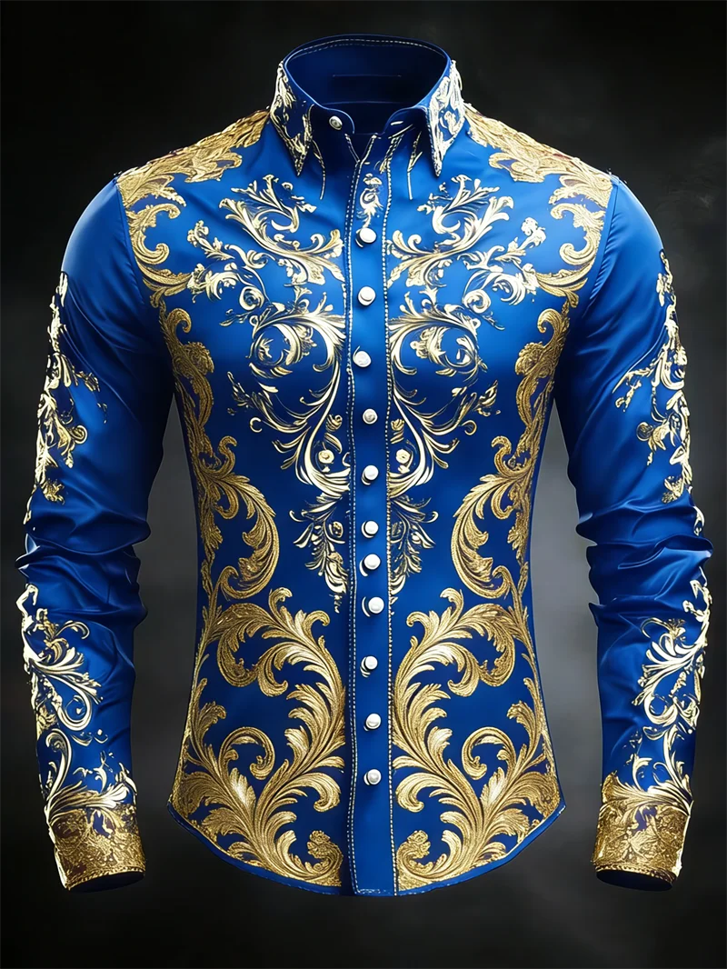 Chemise Homme Imprimé Branche 3D – CLEVI Paris