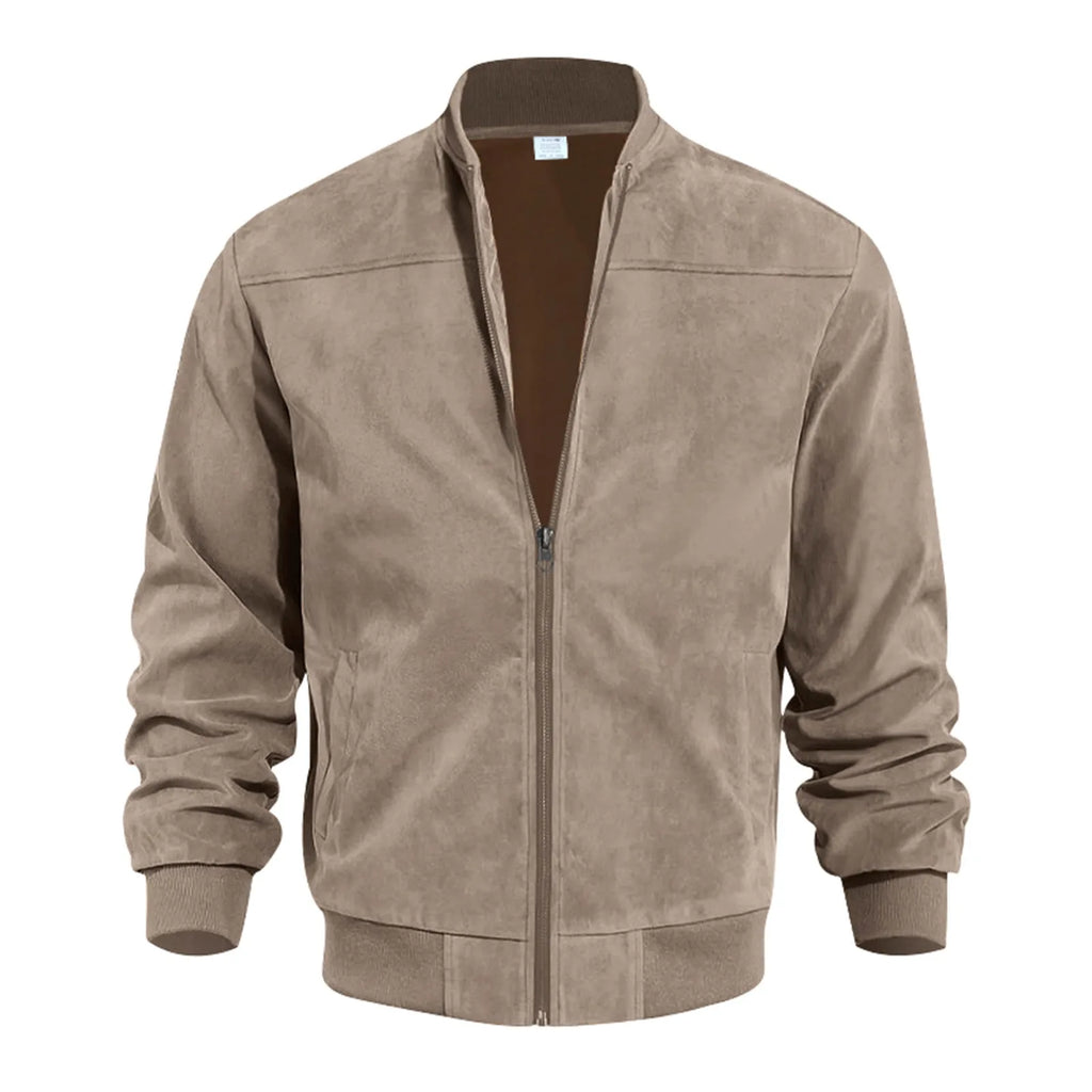 Veste homme zippée à col rond, style rétro – CLEVI Paris