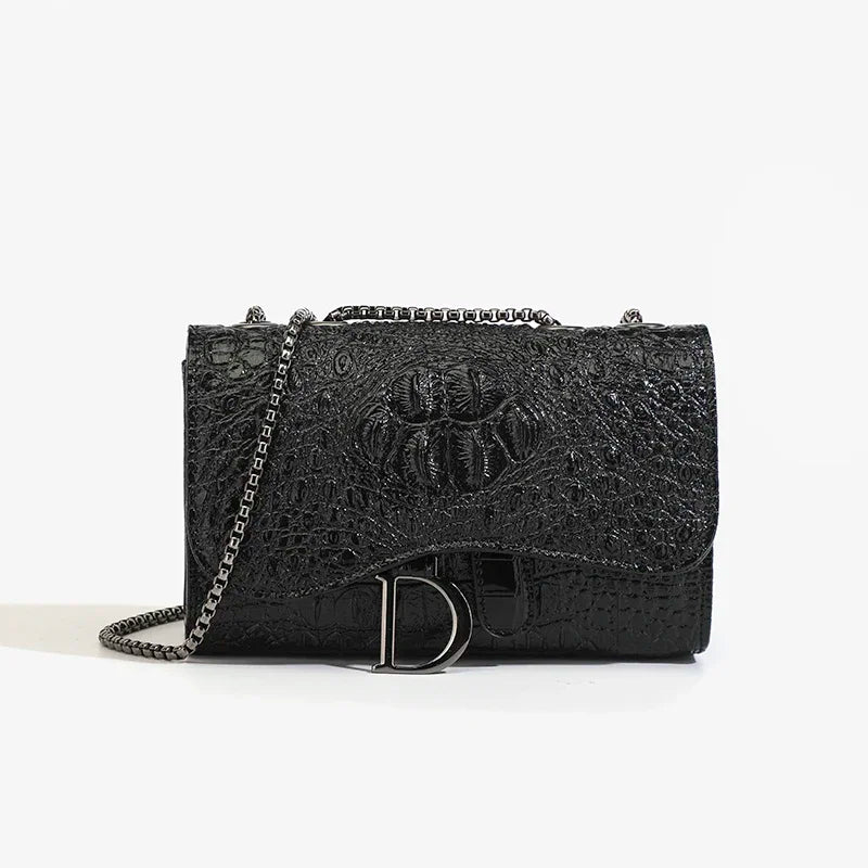 Sac à Rabat Femme PU Cuir Chaînes Sequins Imprimé Animal – CLEVI Paris