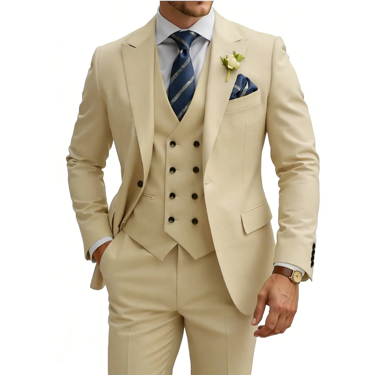 Costume homme 3 pièces, coupe ajustée – CLEVI Paris