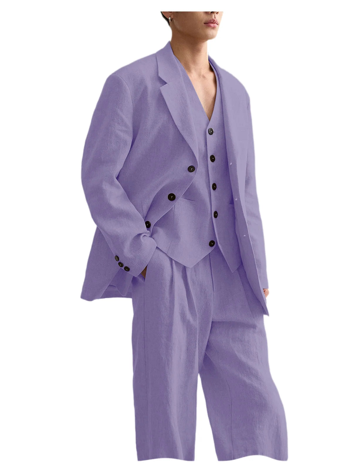 Costume Homme Lin 3 Pièces – CLEVI Paris