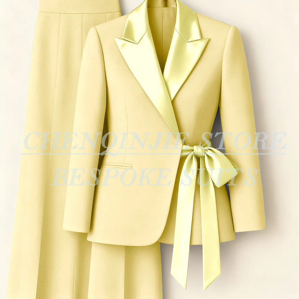 Tailleur femme blazer et pantalon large – CLEVI Paris