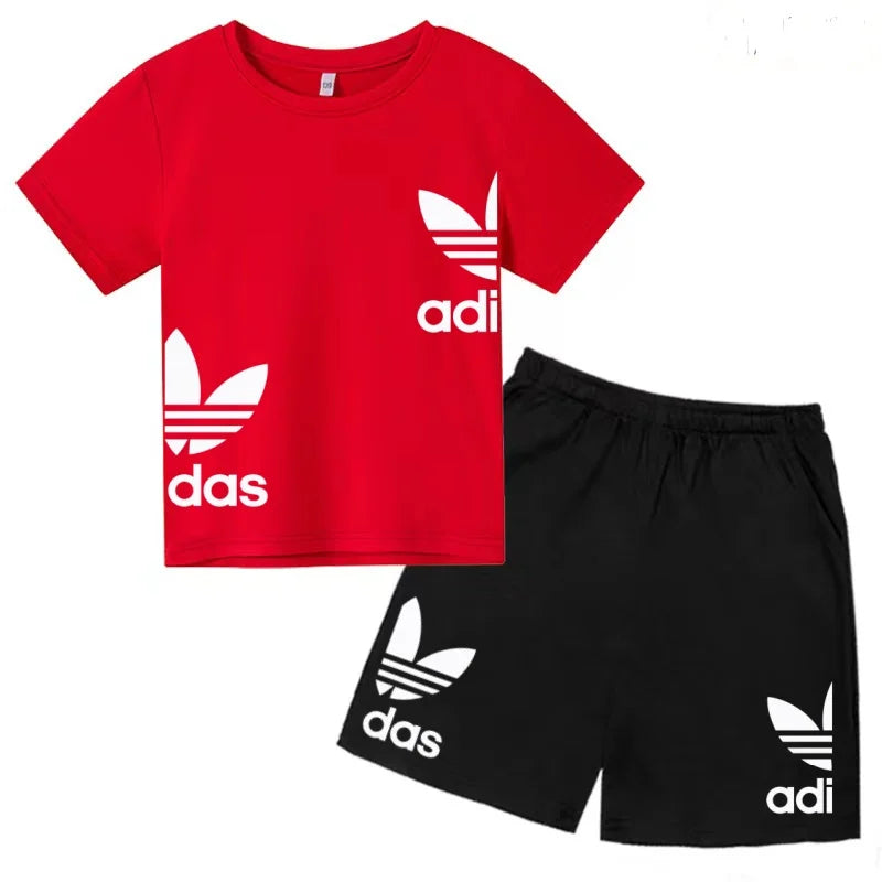 Ensemble enfant T-shirt à lettres et short – CLEVI Paris