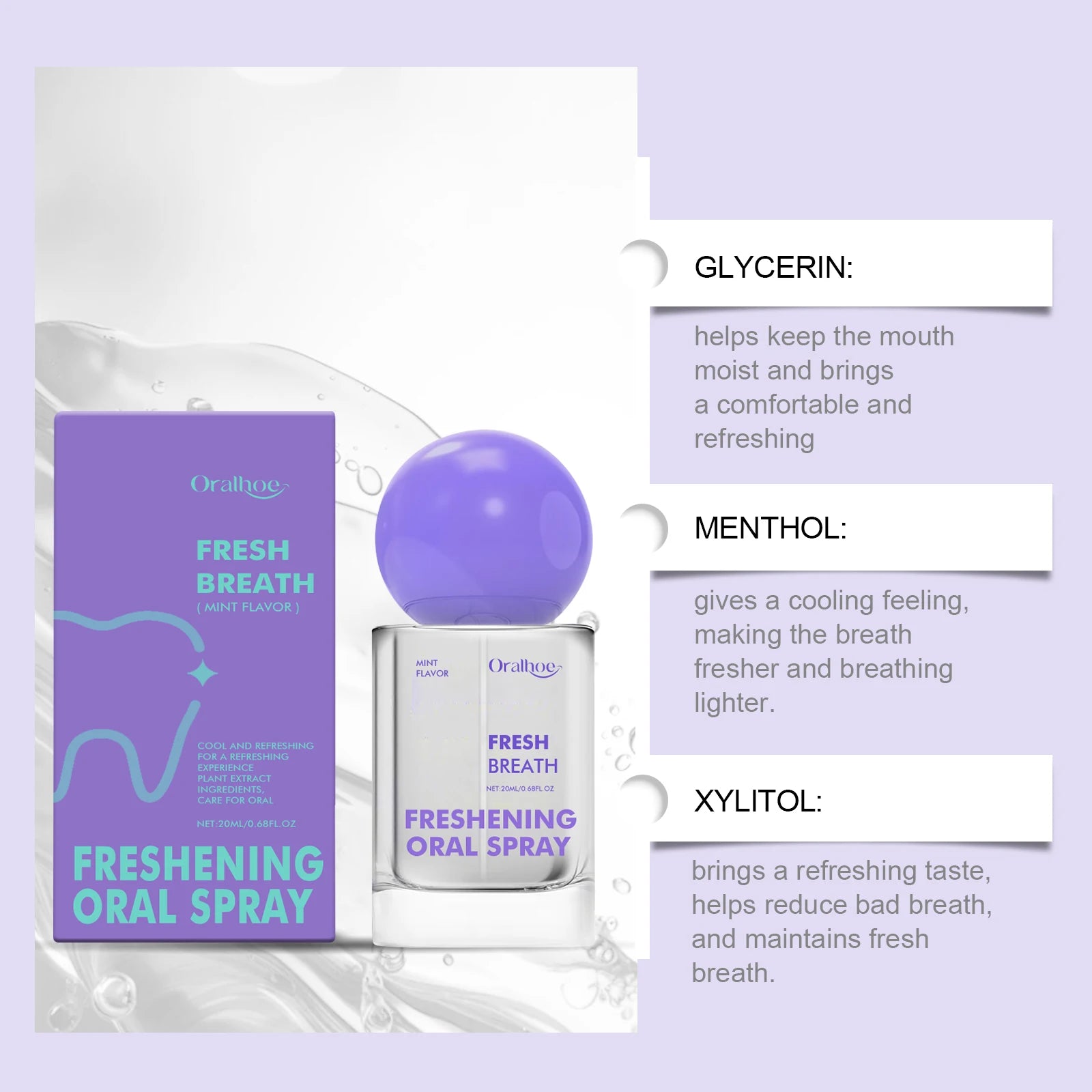 Spray Buccal Haleine Fraîche Menthe eelhoe – Longue Durée, Sans Alcool & Portable – CLEVI Paris