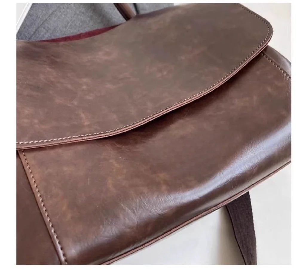Sac Rabat PU Souple Grande Capacité Femme Épaule & Croisé Vintage – CLEVI Paris