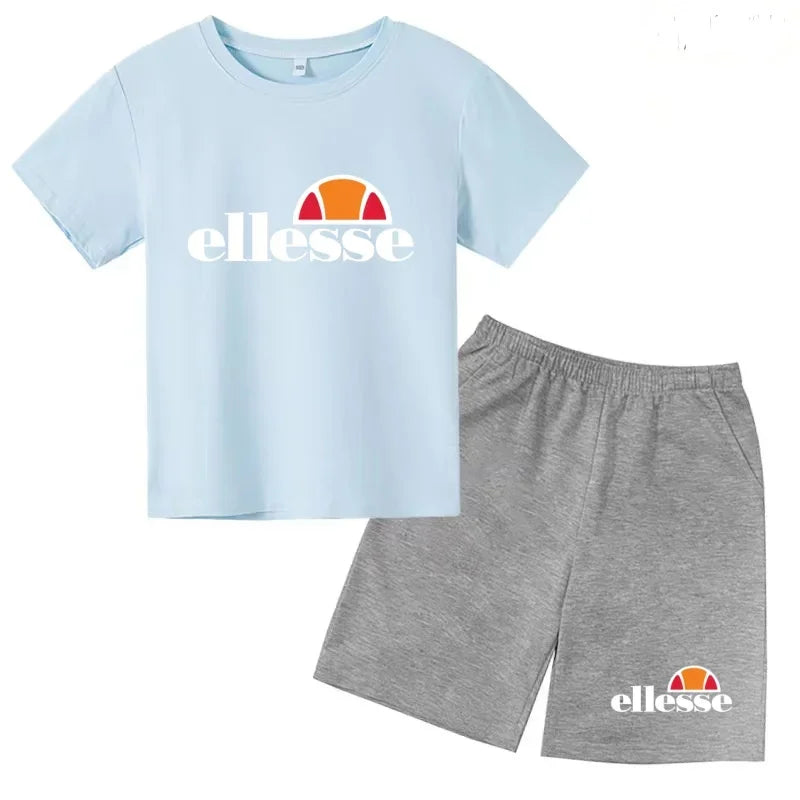 Ensemble enfant imprimé T-shirt et short – CLEVI Paris