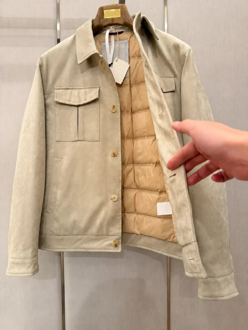 Veste homme zippée à doublure coton – CLEVI Paris