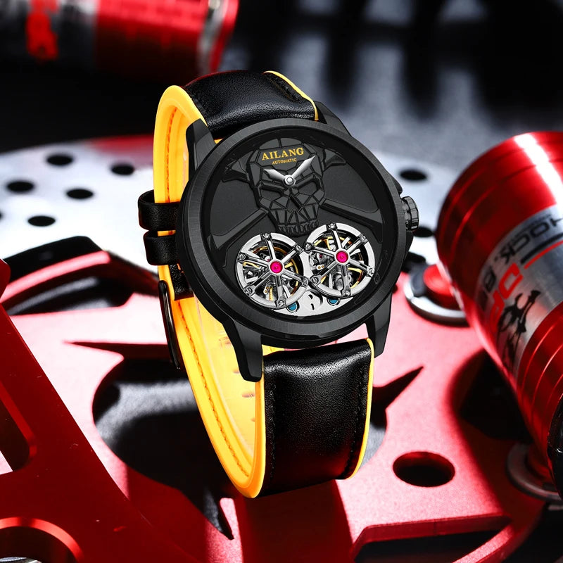 Montre automatique AILANG 8836 tête de mort – CLEVI Paris
