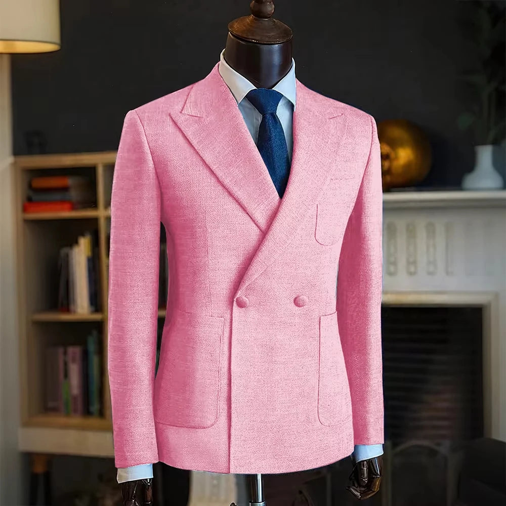 Blazer homme croisé à chevrons – CLEVI Paris