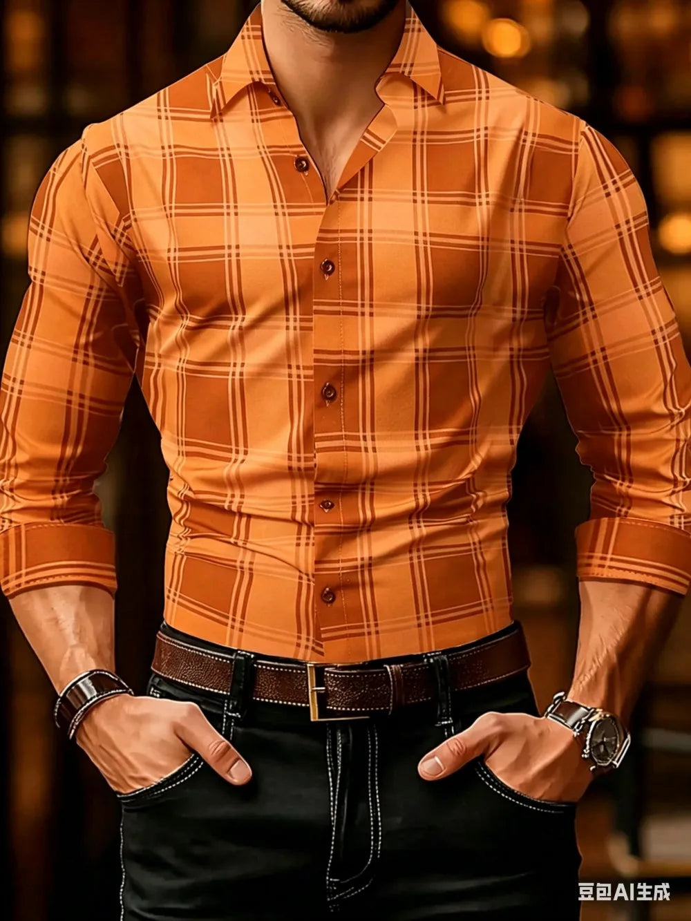 Chemise homme à carreaux casual business – CLEVI Paris