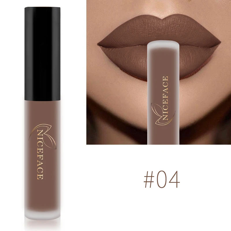 Rouge à Lèvres Liquide Mat Velours QiBest 21 Teintes – CLEVI Paris
